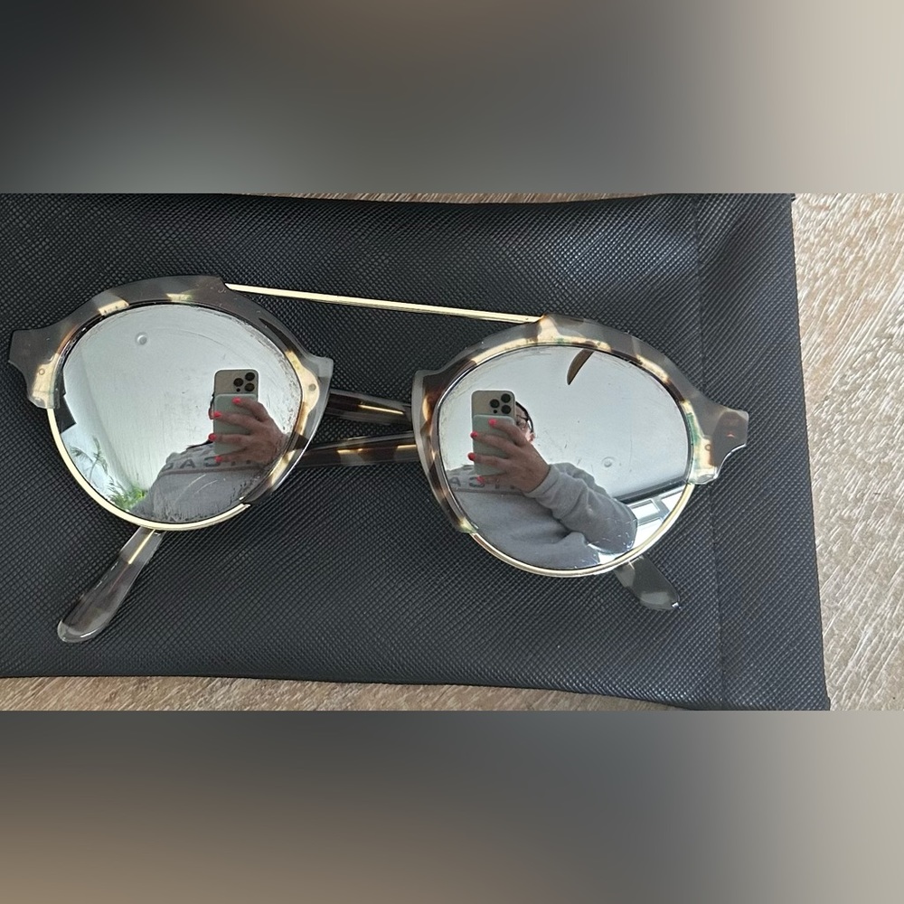 Ilesteva Milan Tortoise Mirrored Sunglasses